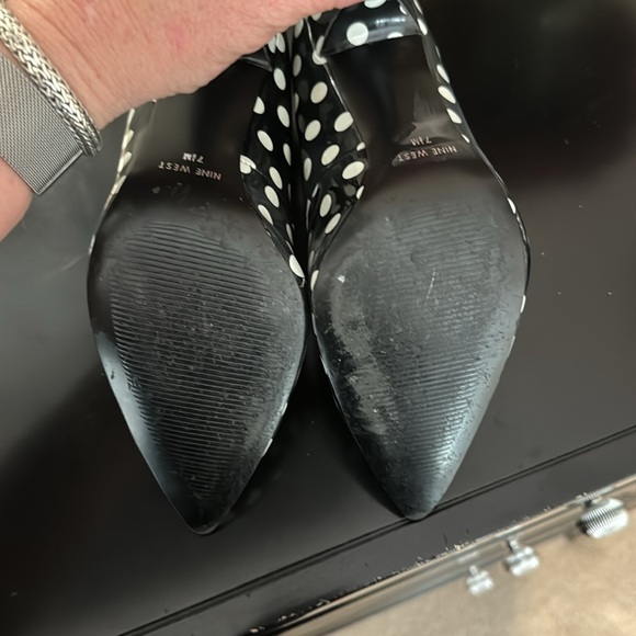 Gorgeous Nine West Polka Dot Pump with a 4” heel. Size 7.5. Worn a few times. - Picture 7 of 7